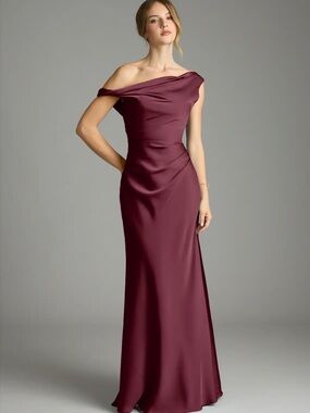 azazie mila stretch satin dress Azazie Mila